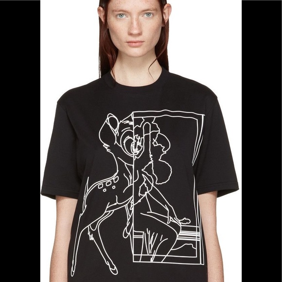 EUC Unisex Givenchy X Disney Bambi Print Oversized Graphic T-shirt In Black - Picture 2 of 12